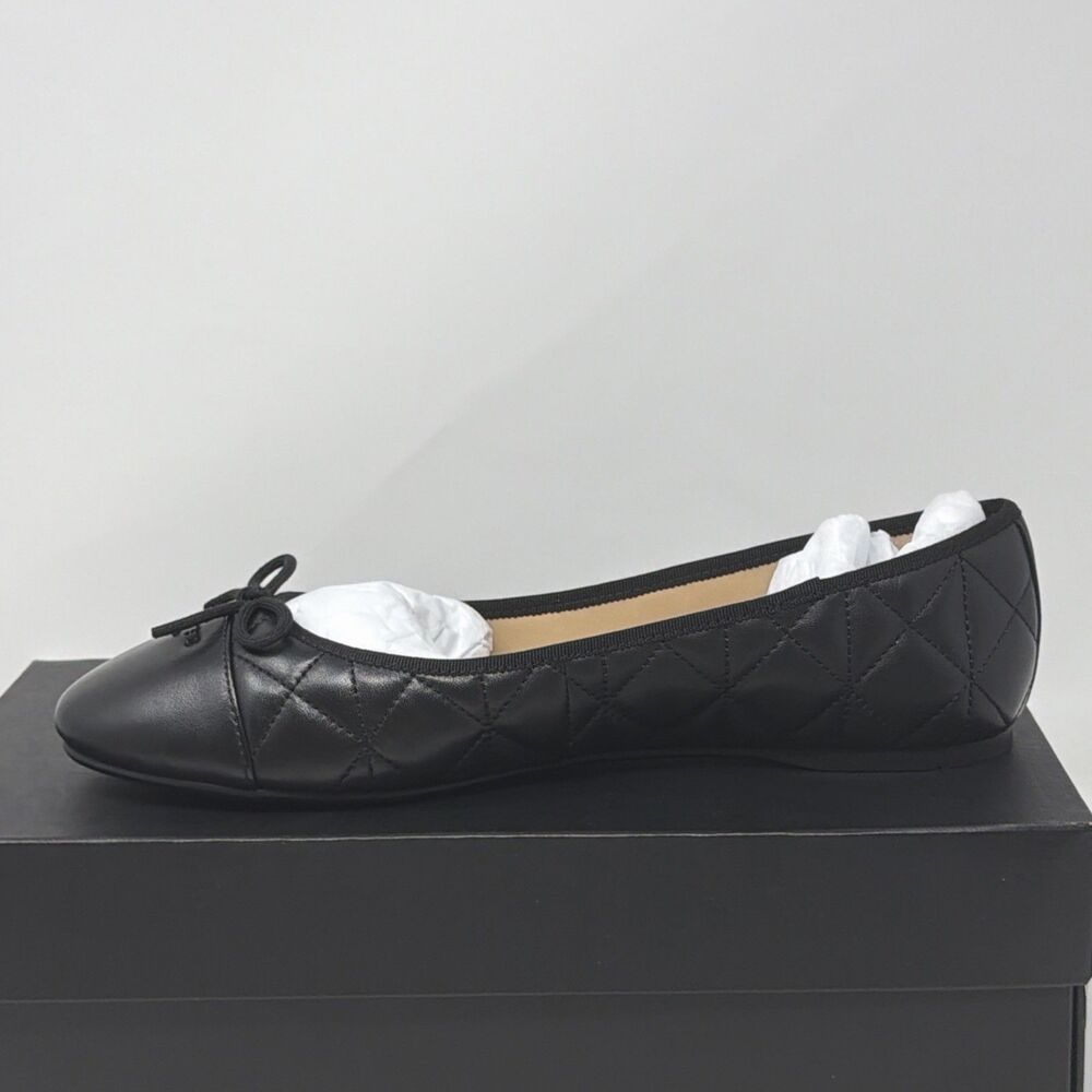 NIB Coach Allyson Quilted Ballet Flats Black Leather Women’s Size 10B AUTH - Picture 9 of 16